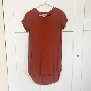 Cloth & Stone Anthropologie Burnt Orange Shift Dress XS